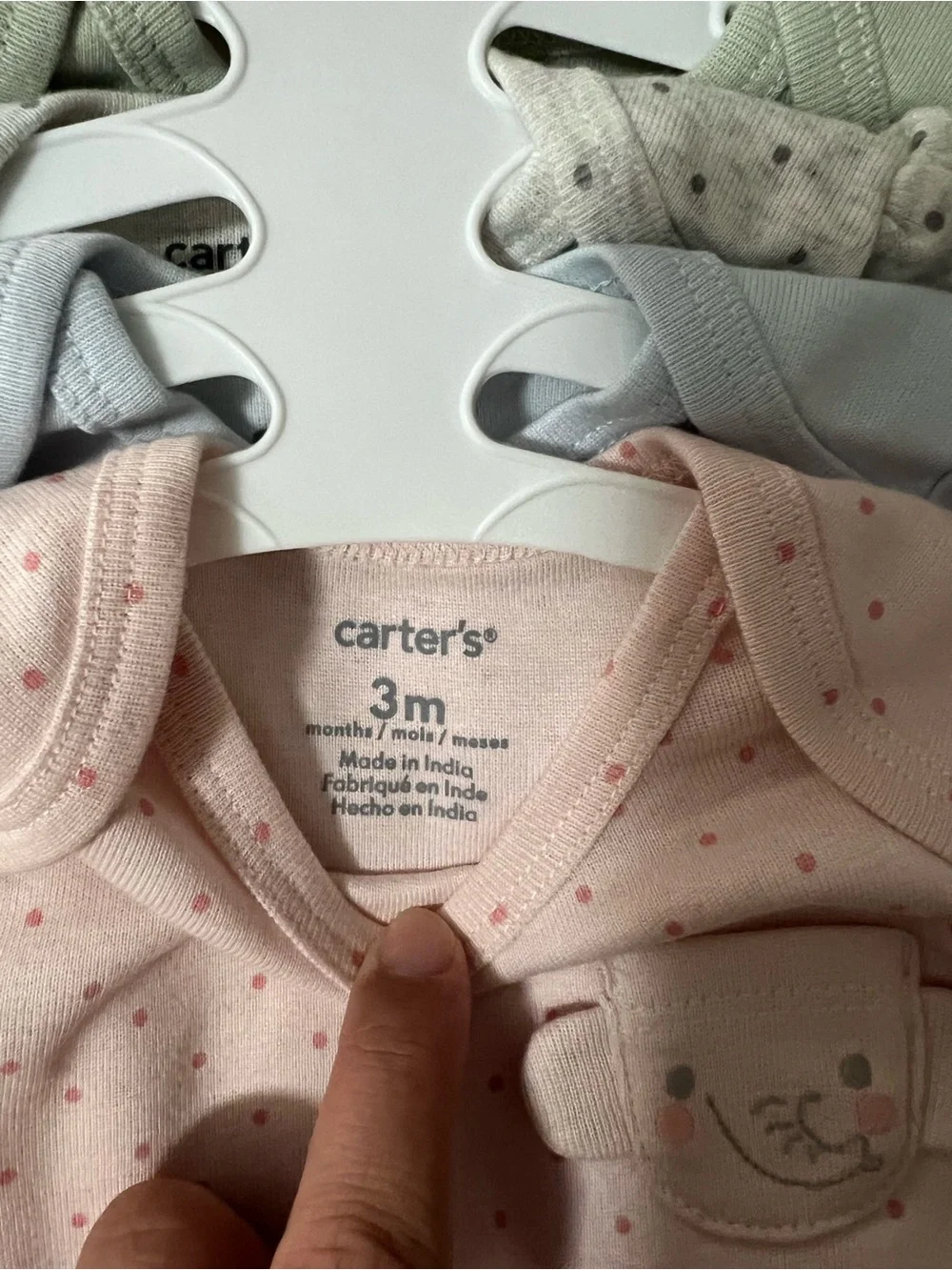 Carter's 5 Pack Short-Sleeve Baby Girl Animal Pocket Onsies